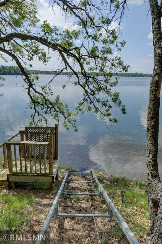 802 Flos Ct, Lincoln Twp, WI 54001 - dock area featuring a water view