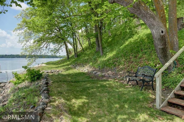 802 Flos Ct, Lincoln Twp, WI 54001 - view of yard featuring a water view