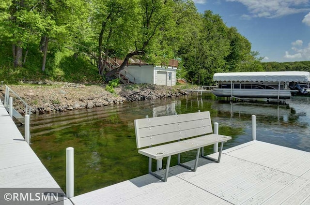 802 Flos Ct, Lincoln Twp, WI 54001 - dock featuring a water view