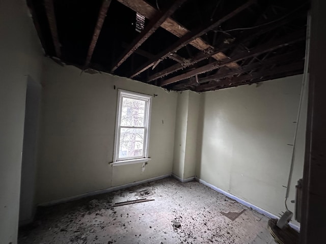 view of spare room