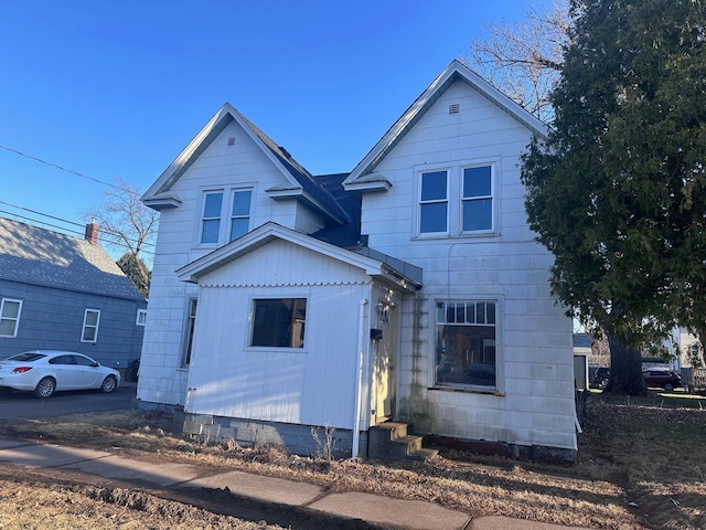 view of front of house with crawl space