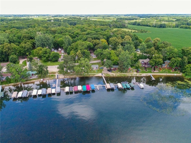 2481 Lake Miltona Dr NE Unit 1, Miltona Twp, MN 56354 - birds eye view of property with a water view