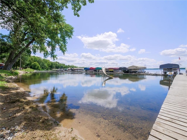 2481 Lake Miltona Dr NE Unit 1, Miltona Twp, MN 56354 - dock area with boat lift and a water view