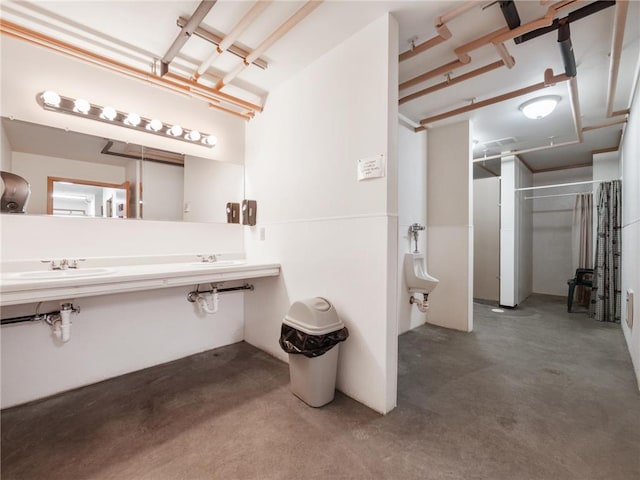 2481 Lake Miltona Dr NE Unit 1, Miltona Twp, MN 56354 - full bathroom with finished concrete flooring and a sink