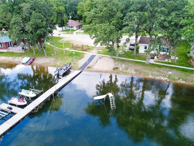 2481 Lake Miltona Dr NE Unit 1, Miltona Twp, MN 56354 - drone / aerial view with a water view