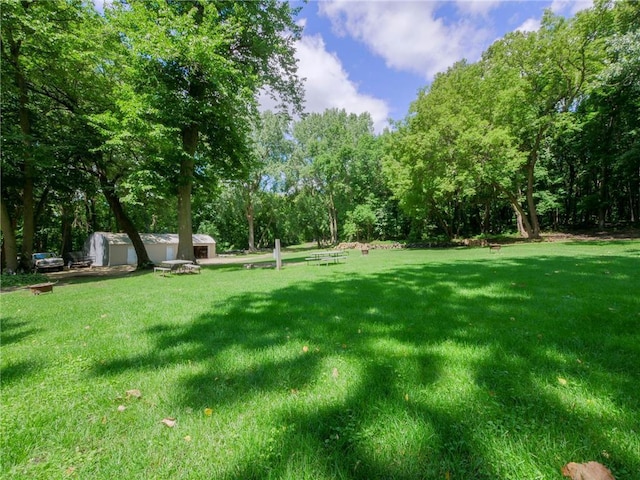 2481 Lake Miltona Dr NE Unit 1, Miltona Twp, MN 56354 - view of yard with a storage unit and an outdoor structure