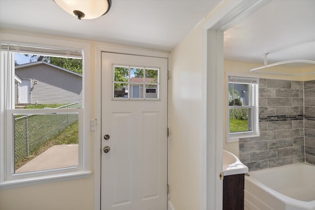 entryway featuring healthy amount of natural light