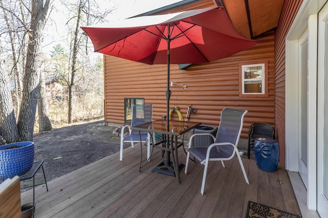 34590 Park Dr, Crosslake, MN 56442 - deck featuring outdoor dining space