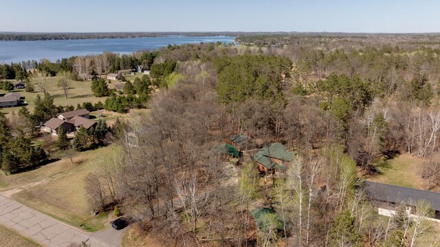 34590 Park Dr, Crosslake, MN 56442 - aerial view of property and surrounding area with a nearby body of water and a forest