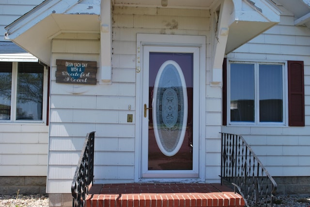 view of exterior entry
