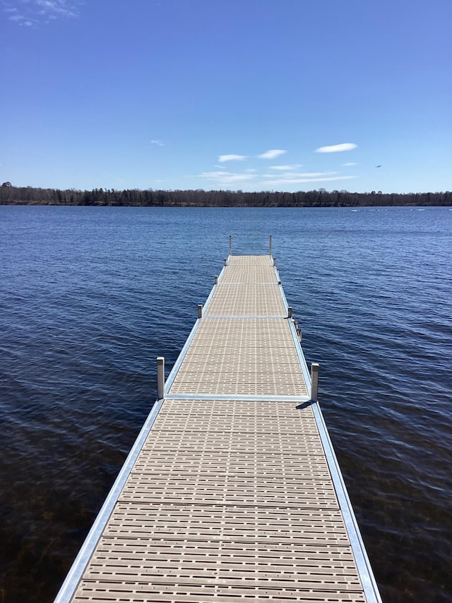 dock featuring a water view