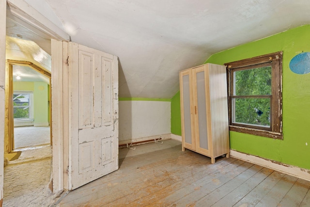 100 2nd St S, Delano, MN 55328 - bonus room featuring lofted ceiling, hardwood / wood-style floors, and baseboards