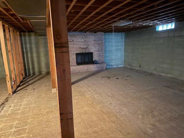 314 Burr Oak Dr, Albert Lea, MN 56007 - below grade area with a fireplace