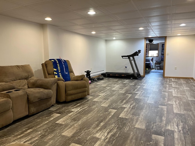 2250 18th Ave, Windom, MN 56101 - workout area featuring wood finished floors and recessed lighting