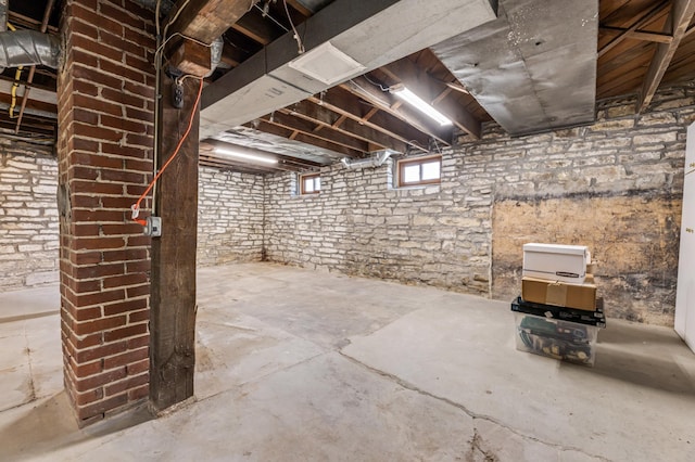 view of basement