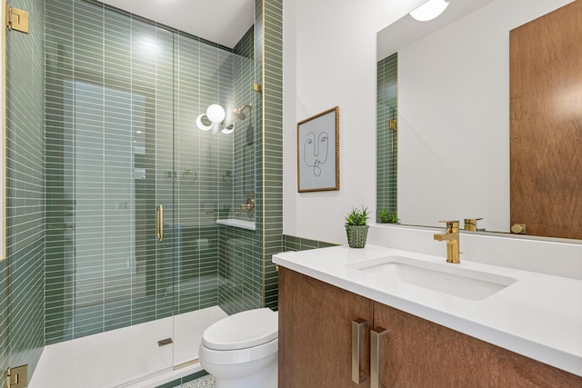 4919 Three Points Blvd, Mound, MN 55364 - full bath with toilet, vanity, and a shower stall