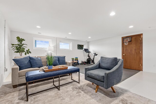 4919 Three Points Blvd, Mound, MN 55364 - living area featuring recessed lighting