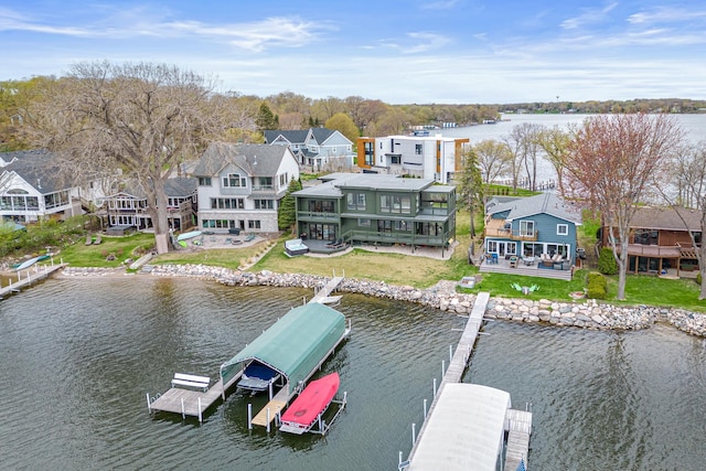 4919 Three Points Blvd, Mound, MN 55364 - aerial perspective of suburban area with a nearby body of water