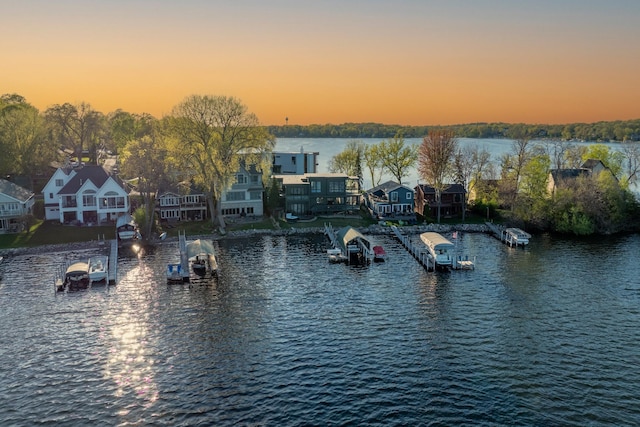 4919 Three Points Blvd, Mound, MN 55364 - water view with a dock and nearby suburban area