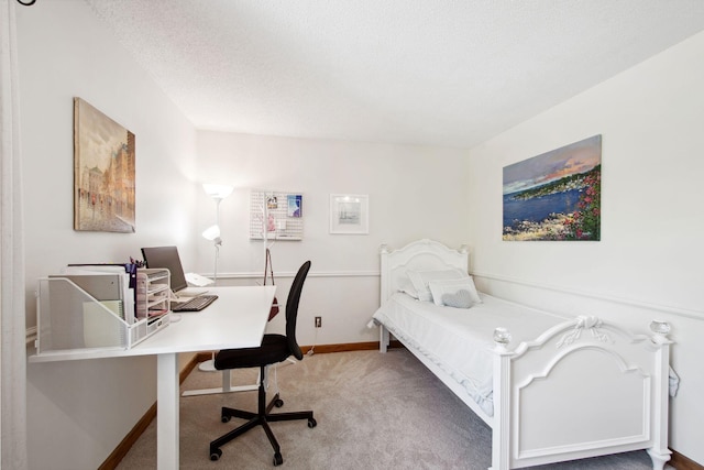 3664 Abbey Way Unit C, Eagan, MN 55123 - carpeted bedroom with baseboards, a desk, and a textured ceiling