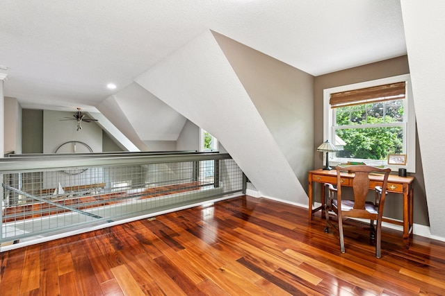 16710 Edgewood Ave, Wayzata, MN 55391 - office space featuring hardwood / wood-style flooring and a ceiling fan