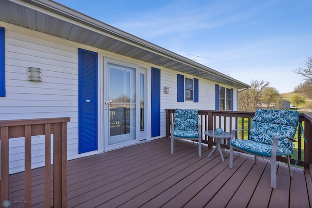 15344 Blackhawk Rd, Lake Eunice Twp, MN 56511 - view of wooden terrace