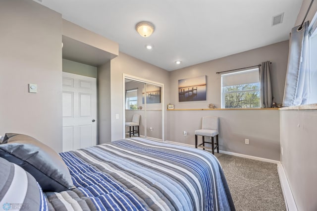 15344 Blackhawk Rd, Lake Eunice Twp, MN 56511 - bedroom with carpet, baseboards, and a closet