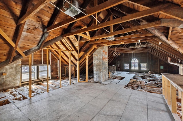 view of attic
