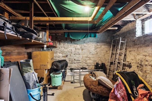 view of storage area