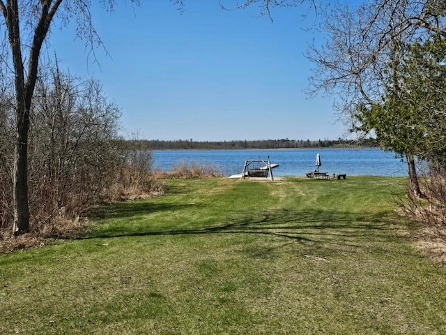 19319 Elsie Way NW, Bemidji, MN 56601 - view of water feature with a dock