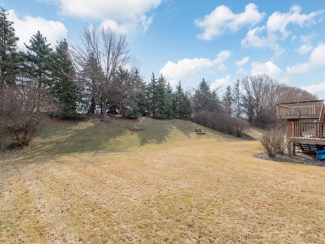 13852 Jasmine Way, Rogers, MN 55374 - view of green lawn with a wooden deck