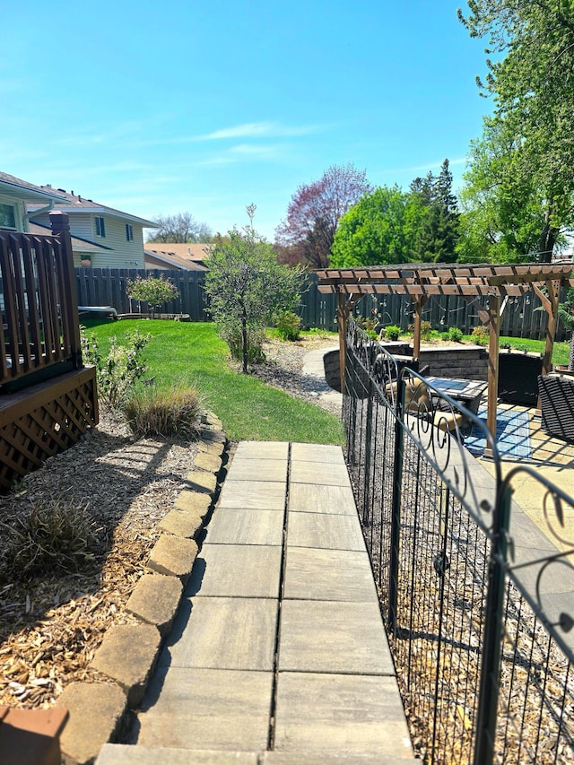 view of patio / terrace with a pergola