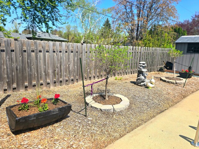 view of fenced backyard