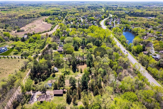 aerial view of a large body of water