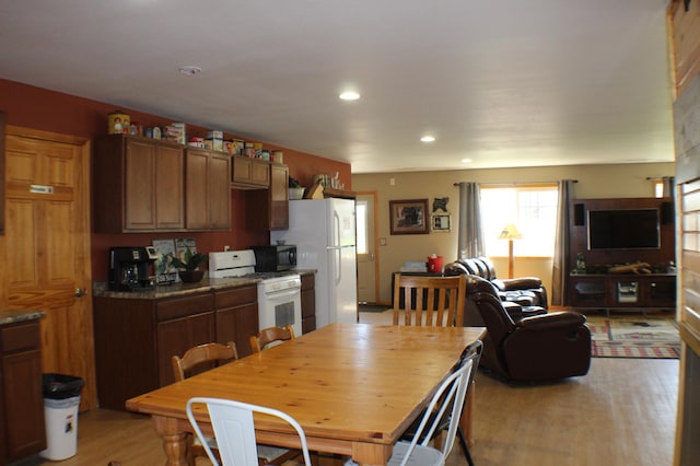 36282 Rush Lake Loop Unit 29A, Ottertail, MN 56571 - dining room featuring light wood-type flooring and recessed lighting
