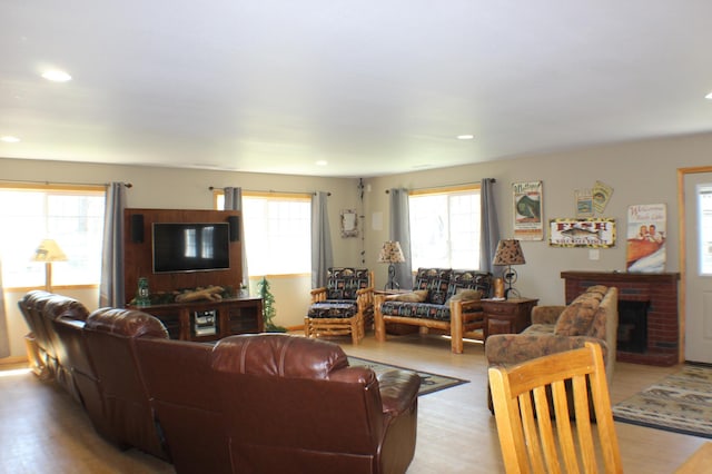 36282 Rush Lake Loop Unit 29A, Ottertail, MN 56571 - living room featuring light wood-style floors and recessed lighting
