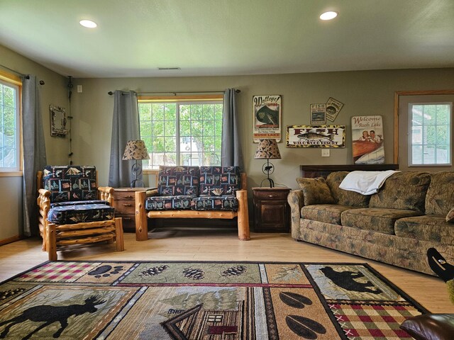 36282 Rush Lake Loop Unit 29A, Ottertail, MN 56571 - living room featuring healthy amount of natural light, wood finished floors, and recessed lighting