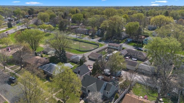 aerial view featuring a residential view