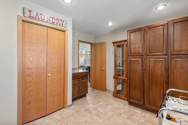 1282 141st Ln NW, Andover, MN 55304 - kitchen featuring recessed lighting and light stone finish floors