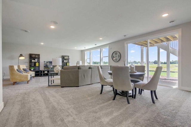 10833 38th Trl N, Lake Elmo, MN 55042 - dining room with carpet flooring, recessed lighting, and baseboards