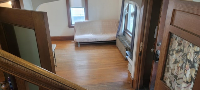 3229 Chicago Ave, Minneapolis, MN 55407 - living area with radiator, light wood-style floors, and plenty of natural light