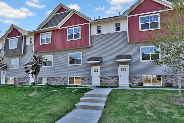 10240 3rd St NE Unit D, Blaine, MN 55434 - townhome / multi-family property with a front yard