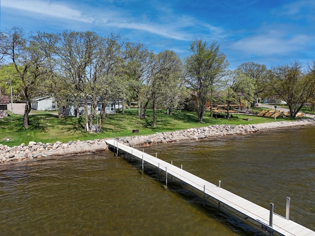 44948 Plentywood Rd, Perham, MN 56573 - dock area with a water view and a yard