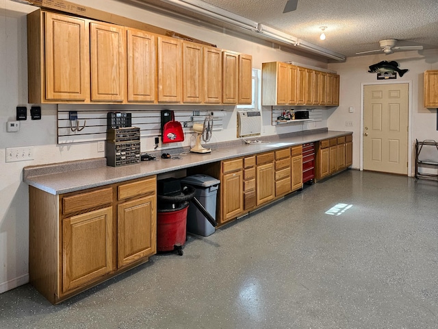 44948 Plentywood Rd, Perham, MN 56573 - kitchen with ceiling fan, a textured ceiling, and baseboards