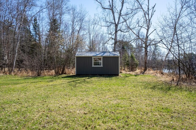 26159 County Road 345, Bigfork, MN 56628 - view of yard featuring a storage shed and an outbuilding