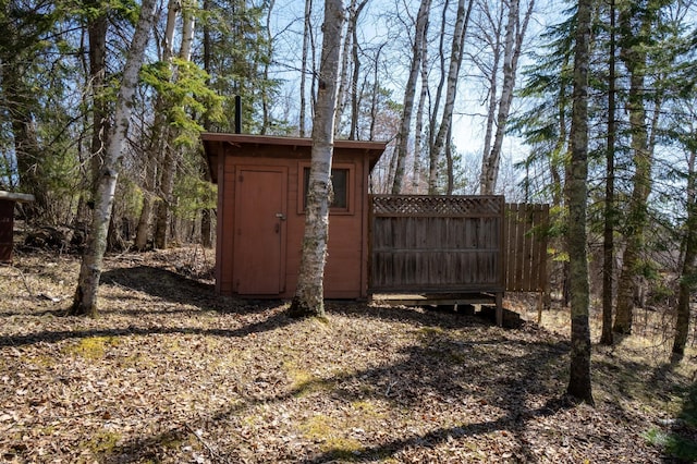 26159 County Road 345, Bigfork, MN 56628 - view of shed with fence