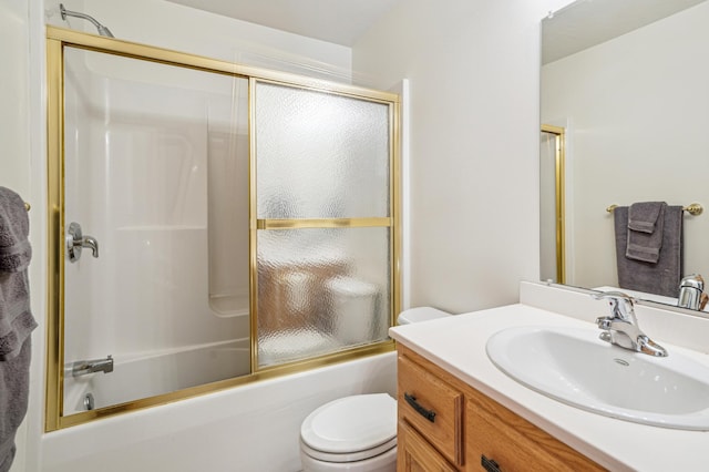 1036 Creekview Ln, Belle Plaine, MN 56011 - full bath with toilet, bath / shower combo with glass door, and vanity