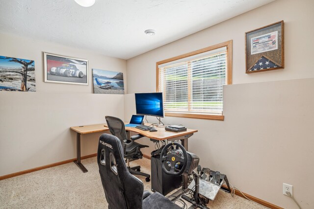 1036 Creekview Ln, Belle Plaine, MN 56011 - office area featuring baseboards and carpet floors
