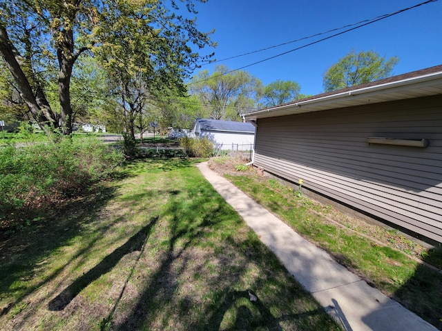 view of grassy yard