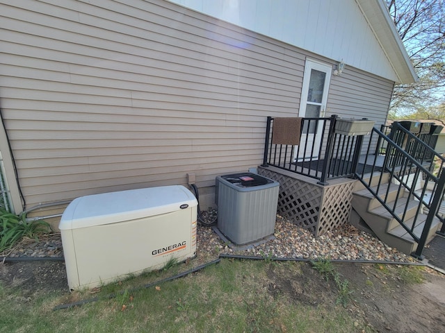 exterior view of a power unit and central air condition unit